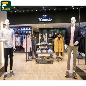 Custom Luxury Clothing Shop Garment Cabinet <b>Wall</b> Shelving Rack Cashwrap Counter Display Unit - Product Image 5