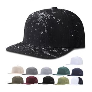 Casquettes de pêche à séchage rapide en gros, visière plate, découpe au laser, trous perforés, casquette à 7 panneaux, snapback, imperméable - Product Image 1