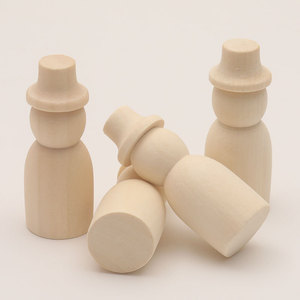 Kit para hacer muñecas de madera de 18 cm, color natural, para niños, juego de bricolaje - Product Image 2