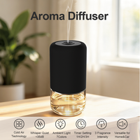 Nouveau diffuseur d'huiles essentielles portable à air froid, décoration d'intérieur, lumière ambiante sans fil 7 couleurs, diffuseur d'air frais pour voiture