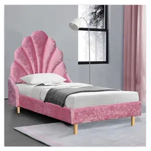 Cama de princesa para meninas, cama princesa rosa moderna de alta qualidade para quarto