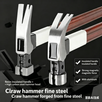 Marteau de sécurité à manche isolé de style nouveau pour chantier de construction, menuiserie professionnelle, durable, forgé à la main