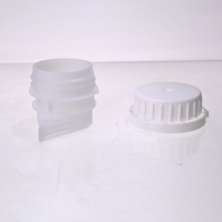 Bouchon à vis en PE blanc de 33 mm avec fermeture antivol pour sacs de boissons autoportants