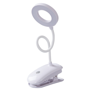 Moderne <span class=keywords><strong>LED</strong></span>-Schreibtischlampe mit Clip, 18 LEDs, Lesebeleuchtung, 2 USB-/Lademodi, 3 Weißlichtmodi, 360° verstellbarer Clip, Akku - Product Image 5