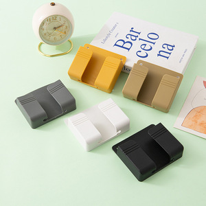 Phone <b>Holder</b> Wall Mounted Organizer Storage Box <b>Remote</b> <b>Control</b> Mounted Mobile Phone Plug Multifunction Shelf Hook - Product Image 2