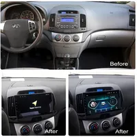 Autoradio Android Auto CarPlay avec écran tactile, caméra 360°, GPS, navigation, radio FM pour Hyundai Elantra 4 HD 2006-2012