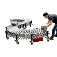 Convoyeur à rouleaux par gravité pour ligne de production industrielle automatique, pour les secteurs minier, de la construction et alimentaire, avec bande transporteuse incluse