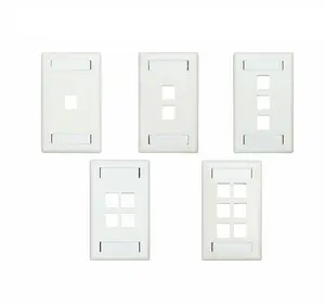 Económico plástico RJ45 keystone placa de pared para EE. UU.