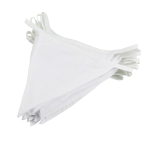 10 M 36 PCS aus reiner weißer Baumwolle Banner Wimpel Geburtstag dekorative Ammer Foto Hintergrund Hochzeit Karneval Layout - Product Image 6