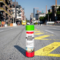 Peinture aérosol de marquage industriel haute visibilité pour chantier et terrains d'arpentage
