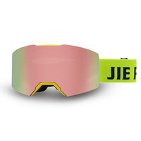 Lunettes de ski et de snowboard OTG de luxe avec logo OEM personnalisé, anti-buée, à lentille magnétique photochromique pour sports de neige en extérieur