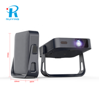Projecteur intelligent Android 1080P à mise au point automatique, mini cinéma maison portable, ultra-fin, projecteur LED LCD 4K avec haut-parleur intégré