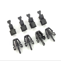 Huoshen Nouveau Kit d'Assortiment de Fixations Universelles Noires en Plastique pour Calandre de Voiture et Pare-chocs, avec Pinces à Griffe Élastiques de Type V