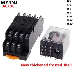 HH54P MY4NJ relé enchufable PYF14A DC/AC 12V 24V 36V 48V 110V 220V DC/AC 5A contacto plateado 14 pines 4PDT rele socket - Product Image 1