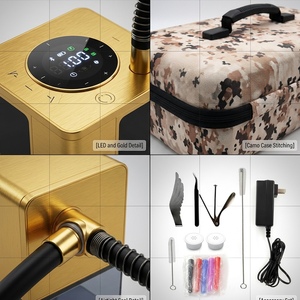 Set de Hookah de Diseño Moderno con Bolsa de Camuflaje, Hookah Electrónica Árabe Portátil Inteligente con LED en Forma Cuadrada, Directo de Fábrica - Product Image 4