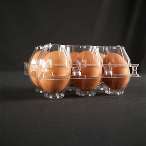 Vente en gros fabricant direct 6 trous moulage de pulpe PET carton d'œufs de canard en <span class=keywords><strong>plastique</strong></span> transparent échantillons gratuits - Product Image 5