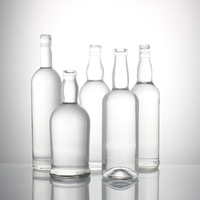 Botella de Whisky de Vidrio Premium Personalizada de 750 ml 700 ml con Etiquetas Metálicas de Peltre para Ron, Ginebra, Whisky y Vodka