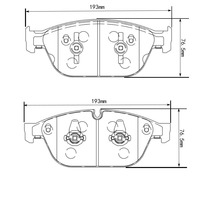 Plaquettes de frein automobiles de qualité supérieure WVA25160 pour Audi A6 (4G2 4GC C7) A7 Sportback (4GA 4GF) Nouveau matériau céramique semi-métallique NAO