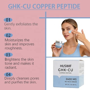 Crème pour le visage au peptide de cuivre GHK-<span class=keywords><strong>Cu</strong></span>, personnalisable avec logo, bleu, anti-rides, réparatrice, éclaircissante, vente en gros, pour le soin du visage - Product Image 4