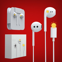 Earphone Berkabel XsmartGo untuk Desain In-ear Konektor 3.5mm Bulat Bahan TPE Pas di Telinga