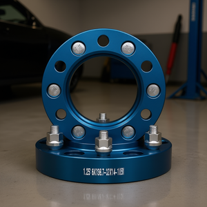 Distanziali ruota 1.25 pollici 6x139.7mm filettatura 12x1.5 in lega di alluminio blu per ruote a 6 bulloni - Product Image 2