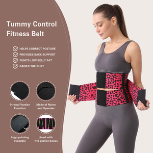 Nuovo Cinturino Regolabile e Traspirante in Nylon con Stampa Leopardata per Yoga, Modellante Elastico Senza Cuciture con Logo Personalizzato - Product Image 3