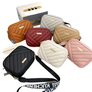 Sac à bandoulière pour femme 2025 tendance, en cuir PU, motif losanges, pour appareil photo, téléphone et rangement, sac messager - Product Image 1