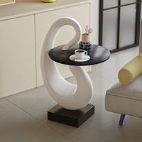 Table d'appoint sculpturale d'inspiration cygne |   Table d'appoint moderne en gros pour salon et chambre à coucher