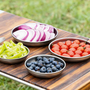 Eco-Friendly Premium Pure Titanium Round Plate Ultralight Portable Sandblasted Silver Gray for <b>Camping</b> & Home Use Keith 250ml - Product Image 5