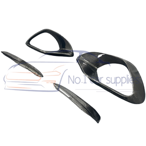 <span class=keywords><strong>CLA</strong></span> mise à niveau 45 en Fiber de carbone avant évent garniture d'admission d'air antibrouillard cadre lèvre pour Benz S AMG - Product Image 3