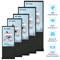 Affichage numérique vertical 32 pouces LCD Android/Windows OS, publicité multimédia 24/7, kiosque avec caméra NFC pour centre commercial/magasin