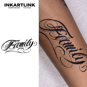 INKARTLINK Pegatinas <span class=keywords><strong>de</strong></span> <span class=keywords><strong>Tatuajes</strong></span> Temporales para el Cuerpo, Pegatinas <span class=keywords><strong>de</strong></span> <span class=keywords><strong>Tatuajes</strong></span> <span class=keywords><strong>de</strong></span> Papel con Letras Familiares, Resistentes al Agua, Ecológicas, <span class=keywords><strong>de</strong></span> Larga Duración (15 Días), al por Mayor - Product Image 2