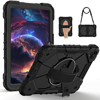 Étui antichoc robuste pour Redmi Pad 2 SE 9.7 2026 avec support rotatif à 360°, dragonne et bandoulière, bicolore, OEM ODM