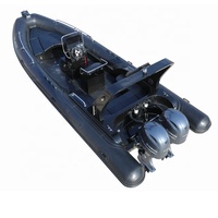 En vente Hypalon Rib Boat Catamaran gonflable rigide Yacht en fibre de verre PVC coque bateau de pêche avec moteur hors-bord pour l'utilisation de la rivière