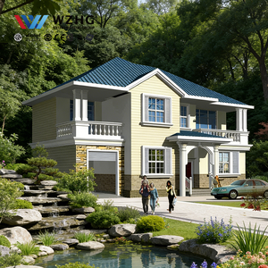 Villa en acier léger à assemblage rapide, double aile, pour logement annexe, directement de l'usine, certifiée CE - Product Image 1