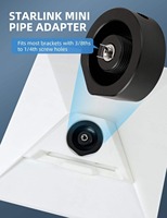 Adaptador de Trípode de Aleación de Aluminio para Starlink Mini, Rosca 1/4-20 3/8-16, Abrazadera de Fijación Compatible, Accesorio de Instalación Rápida