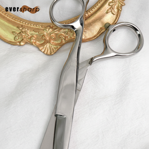 Ciseaux de salon de coiffure professionnels en acier inoxydable 440C Sharp Tip Mirror Polish Offset Handle for Hair Application - Product Image 1