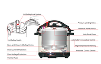 Olla a Presión Eléctrica Digital de Acero Inoxidable de 12L, Certificación CB CE, Multifuncional, 17 Programas Personalizables, 13 en 1
