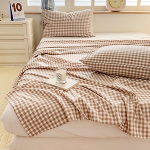 <span class=keywords><strong>Lenzuola</strong></span> in cotone singolo doppio per dormitorio, tinte in filo, <span class=keywords><strong>lenzuola</strong></span> nude per l'acquisto all'ingrosso di gruppo, monouso - Product Image 3