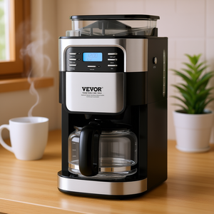 Cafetera Eléctrica de Goteo Vevor de 12 Tazas con Temporizador Automático, Cafetera Doméstica de Acero Inoxidable - Product Image 2