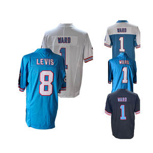 Nouveau Maillot de Football Américain Brodé en Gros 2025 – Modèles 1 Cameron Ward, 8 Will <span class=keywords><strong>Levis</strong></span>, 10 Hopkins – Chemises de Sport Pas Chères - Product Image 5