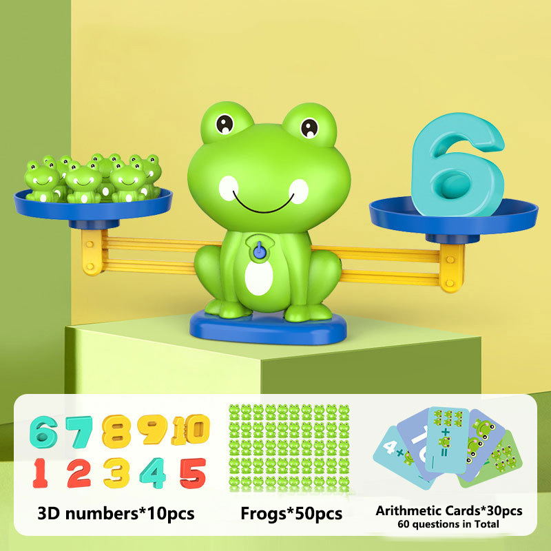 Frog Balance Scale [50pcs frog+10pcs number+30 cards]