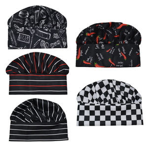 Juego de 2 Gorros de Chef para Adultos, Ajustables, Elásticos, para Cocina, con Rayas, Transpirables, de Poliéster/Algodón, Blancos, para Invierno - Product Image 6