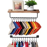 Organisateur de chapeau mural en métal avec étagère pour rangement de placard de salle de bain support de casquette de Baseball et cintre de chapeau