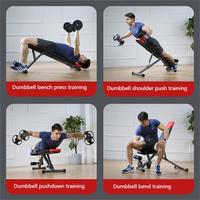 Banc de musculation pliable à cadre en acier, banc inclinable et déclinable multifonctionnel pour l'entraînement complet du corps à domicile