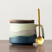 Lot de tasses en céramique japonaise classiques de 11 oz, finition mate, personnalisables avec logo, compatibles micro-ondes et lave-vaisselle, idéal pour les fêtes du thé