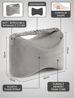 Coussin orthopédique pour genoux en mousse à mémoire de forme amovible de haute qualité, coussin contour pour les genoux pour dormir
