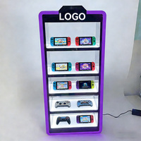 Support d'affichage pour console de jeu en acrylique SHP avec éclairage LED, vitrine transparente pour console de jeu Nintendo avec changement de couleur