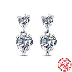Pendientes de Aro de <span class=keywords><strong>Plata</strong></span> de Ley 925 de Alta Calidad con Forma de Corazón para Mujer, Pendientes de <span class=keywords><strong>Plata</strong></span>, Joyería de <span class=keywords><strong>Plata</strong></span> para Mujer, Pendientes de Flores, Regalo para Mujer - Product Image 5