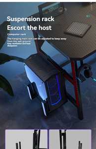 Mesa de Juego Suessen 2026 de Alta Calidad, Negra, para eSports, para Jóvenes y Cuartos de Videojuegos - Product Image 5